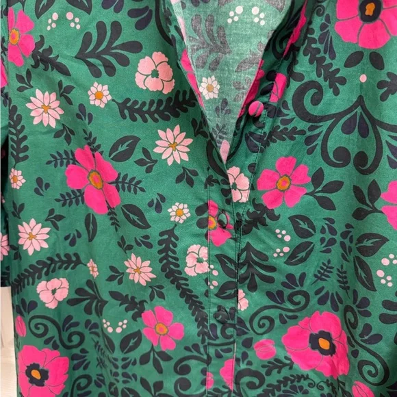 La DoubleJ Green and Pink Floral Dress - Picture 5 of 14